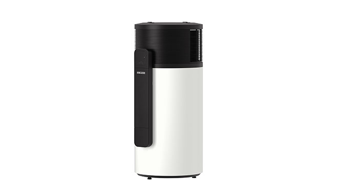 SHP-O hot water heat pump models in 200 L and 300 L, featuring R290 refrigerant and MyStiebel app co
